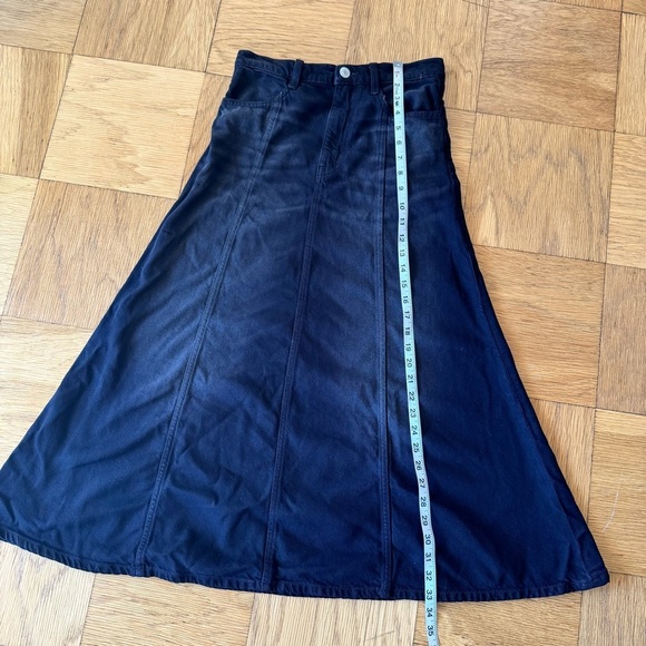 Current Elliott 26 Denim Skirt Black High Waisted Size - Picture 4 of 6